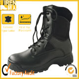Black Genuine Cow Leather Goodyear Army Boot Military Tactical Combat Boot