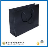 Customized Elegant Black Paper Shopping Bag for Garment Packaging (GJ-Bag096)