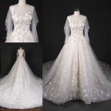 Transparent Sleeve Colorful Evening Bridal Gown Wedding Dress Lt7513