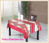 Christmas PVC Printed Tablecloth with Flannel Backing (TJ0759)