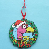 Christmas Gifts Rubber Badge with Red Ribbon