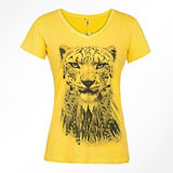 Fashion Sexy Cotton/Polyester Printed T-Shirt for Women (W042)