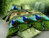 Peacock Printed Cotton Bedding Set