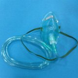 First Aid PVC Oxygen Facial Mask (Green, Adult with Tubing)