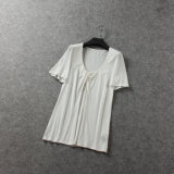 Fashion Style Modal Cotton Pleated Women T Shirt