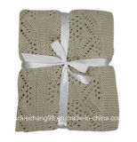 Cable Knit Polyester Baby Blanket (HR14KB028)