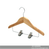 Solid Natural Wooden Children Clothes Clips Hanger, Baby Hanger Wooden Clothes Hangers for Kids Hanger