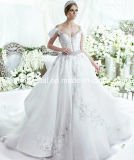 off Shoulder Lace Wedding Dress Fashion Vestidos Luxury Bridal Ball Gown LD11539