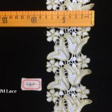 8cm Narcissus Bridal Embroidered Lace Fabric Luxury Tulle Lace Hme809