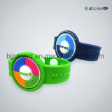 Silicone Band with Tag ID Bracelet Silicone ID Steel Wristband