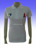 Ladies White Polo Shirt (009)