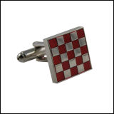 Promotion Custom Metal Square Silver Plated Cufflink (GZHY-XK-018)