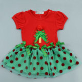 Baby Girls' Dress Tree Christmas Outfit Kid Wear