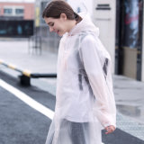 Long Raincoat EVA Thick Rainwear Universal Poncho Waterproof Hiking Tour Hooded Rain Coat Include Schoolbag Position
