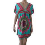 Ladies' Placement Printed DTY Beach Dress