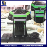 Customized Black Rugby Jersey Headstone with Granite Ball