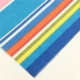 Polyester Cotton Colorful T/C Terry Rayon Tr Strip Fabric for Bed Sheet