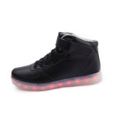 Genuine Leather Casual Running Shoes Luminous LED Shoes