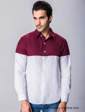 Fashion Mix Color Mens 100% Cotton Long Sleeve Shirt