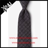 Handmade 100% Silk Woven Geometric Grey Tie for Men