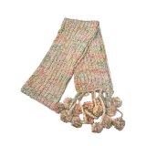 Girls Pretty Knitted Scarf with Pompon (JRI022)