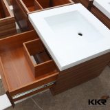 Artificial Stone Luxury White Bathroom Counter Top Cabinet Basin