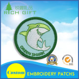 Adorable Green Dolphin in Embroidery Patch