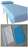 Economic White/Blue Nonwoven Bed Sheet for Medical Usage