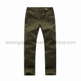 Deep Green Cotton Spandex Men's Trousers for Sale (TMP 13081)