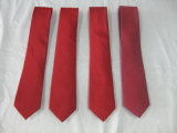 Dark Red Colour Men's Fashion Jacquard Micro Fibre Necktie