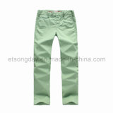 Grass Green Cotton Spandex Men's Trousers (PMS125)