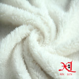 Pure White 100% Polyester Fleece Sherpa Fabric for Garment/Scarf
