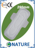 290mm Perforated Non Woven Fabric Sanitary Towel with Corlorful Wrap