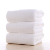 100% Cotton Dobby Customized White Color Bath Towel