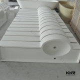 Kkr Customized White Solid Surface Acrylic Stone Bathroom Sink (180322)