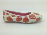 Lovely Fruit Pattern Upper of Girls Flat Ballet Shoes