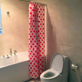 Red Environmental Style 100% Polyester Waterproof Shower Curtain for Bathroomred