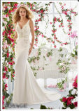 2016 Lace Beaded Satin off-Shoulder Bridal Wedding Dresses Wd6811