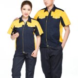 Customize Workwear Cotton Construction Worker Suits Short Sleeve Engineer Working Uniform (1)
