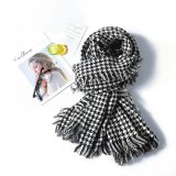 Wholesale New Style of Women's Houndstooth Scarf with Fringe Wj10301014