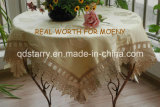 Jacquard Table Cloth with Lace and Ribbon St1516