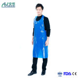 Flat-Pack Disposable Smooth Plastic Apron with Tie