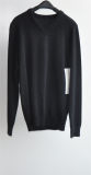Men Long Sleeve V-Neck Pure Color Knit Pullover Sweater
