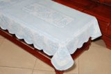 PVC Long Lace Tablecloth (JFTB-309A-Blue)