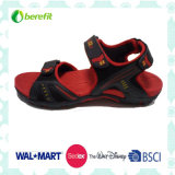 Red and Black Sole, PU Upper, Men's Sporty Sandals