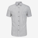 Modern Design Striped Organic Cotton Mens Dress Shirts with Pocket