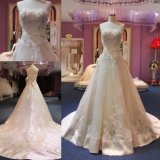 Custom High-End Beading Lace Appliqued Bridal Wedding Gown Long Train