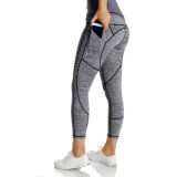 Gray Legging with Pocket for Mobil Yoga Pants