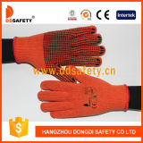 Ddsafety 2017 Cotton or Polyester Knitted Gloves PVC Dots