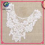 White Dyeable Neckline Floral Crochet Lace Collar Neck